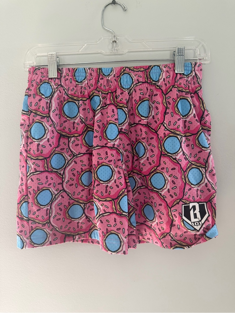 Baseball Lifestyle 101 Donut Youth Shorts Strawberry - YL